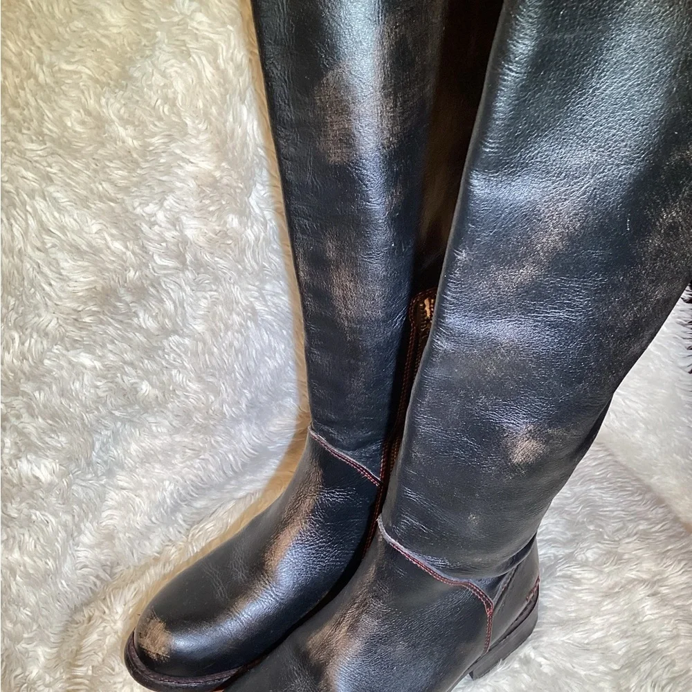 Bed/stu Manchester Black Knee-High Leather Boots size medium
